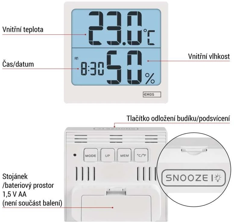 EMOS E0114N Skaitmeninis termometras with Hygrometer