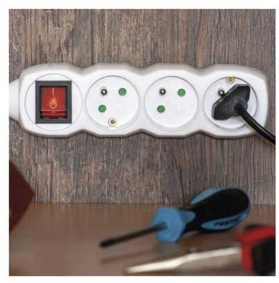 Emos Extension cable 5 m / 5 sockets / with switch / baltas / PVC / 1.5 mm2