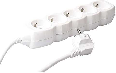 EMOS Extension cable 5 sockets 5m, baltas, PVC, 1,5mm2