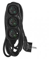 „Emos“ ilgintuvo laido 3 lizdai be 5 m / H05VV-F 3G1 / juodas (PC0315)