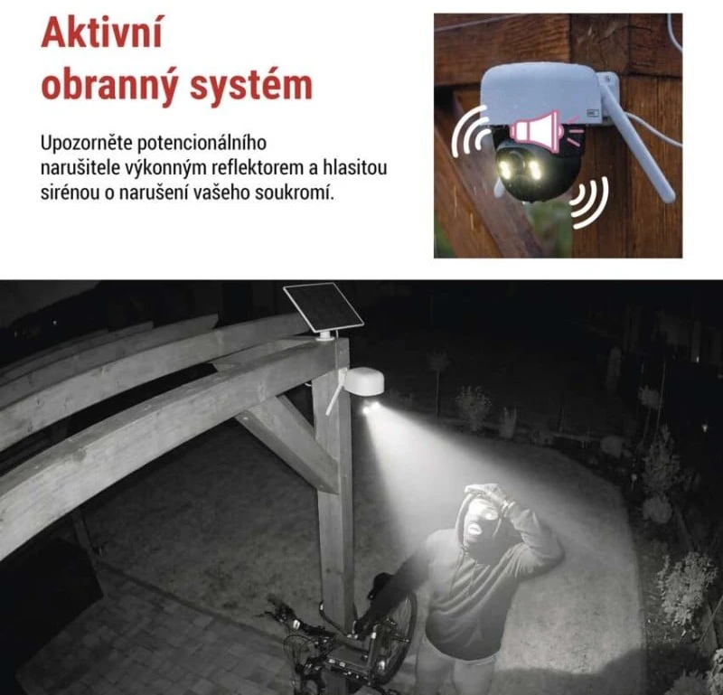 Emos lauko kamera IP-1200 WASP H4067, 5MPx, 9 200 mAh, IP44, 135°, naktinis matymas, dvipusis ryšys
