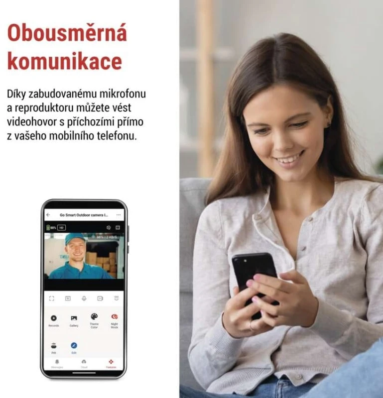 Emos lauko kamera IP-1200 WASP H4067, 5MPx, 9 200 mAh, IP44, 135°, naktinis matymas, dvipusis ryšys