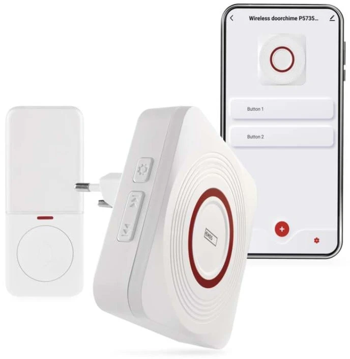 EMOS GoSmart P5735WS belaidis durų skambutis sieniniams lizdams su „Wi-Fi“
