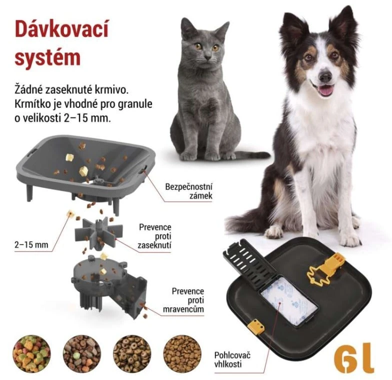 EMOS GoSmart Pet Care Automatic Feeder with Camera, 6 L, Juodas, Wi-Fi