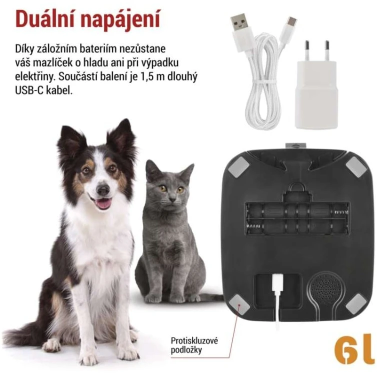 EMOS GoSmart Pet Care Automatic Feeder with Camera, 6 L, Juodas, Wi-Fi