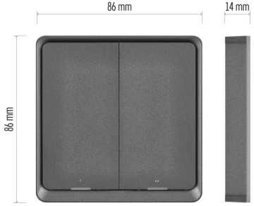 Emos GoSmart Przenośny kontroler scenerii IP-2002ZB, ZigBee 3.0, dwuprzyciskowy H5015