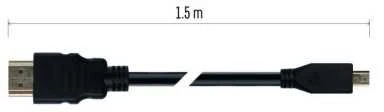 Emos HDMI 2.0 didelės spartos kabelis, A tipo - D tipo, 1,5 m