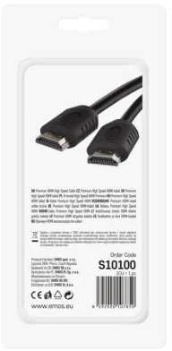 Emos HDMI 2.0 didelės spartos kabelis A tipo - A tipo 1,5 m