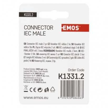 Emos IEC fork connector screw straight