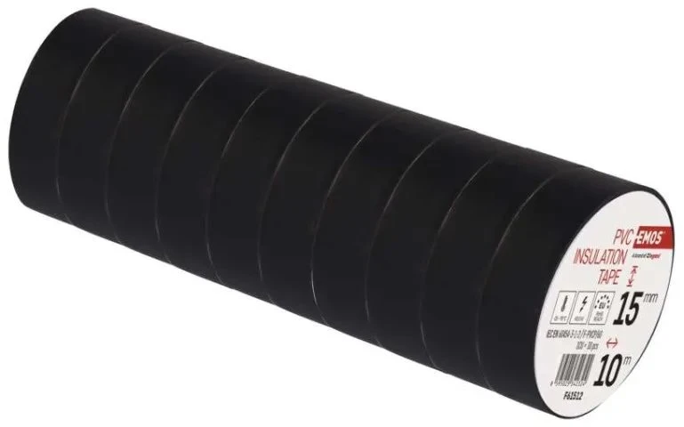 Premiumcord Emos PVC insulation tape 15mm / 10m juodas