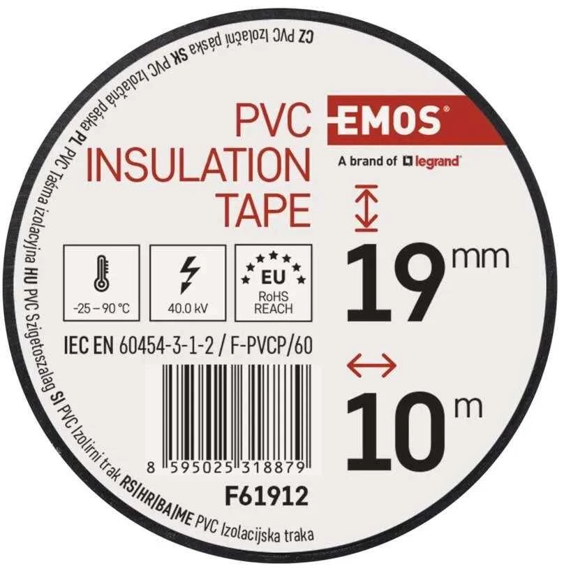Emos Insulating tape for PVC cables 19/10 juodas