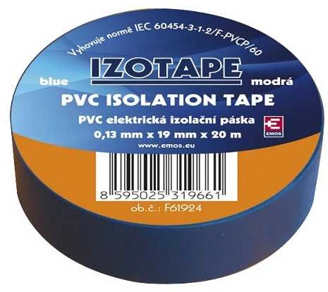Izoliacinė juosta PVC 19mmx013mmx20m mėlyna F61924, EMOS