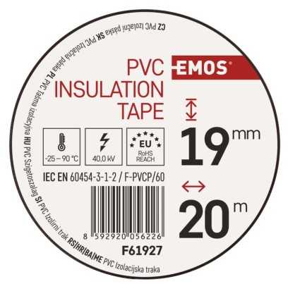 Emos Insulating tape PVC 19mm / 20m ruda
