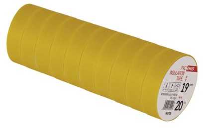 Izoliacinė juosta PVC 19mmx013mmx20m geltona F61926, EMOS