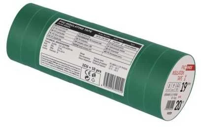 Izoliacinė juosta PVC 19mmx013mmx20m žalia F61929, EMOS
