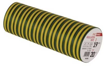 Izoliacinė juosta PVC 19mmx013mmx20m geltona-žalia F61925, EMOS