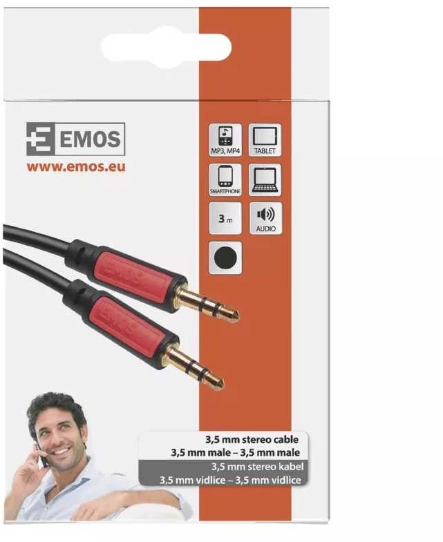 Emos 3m stereo laidas su 3.5mm jungtimis