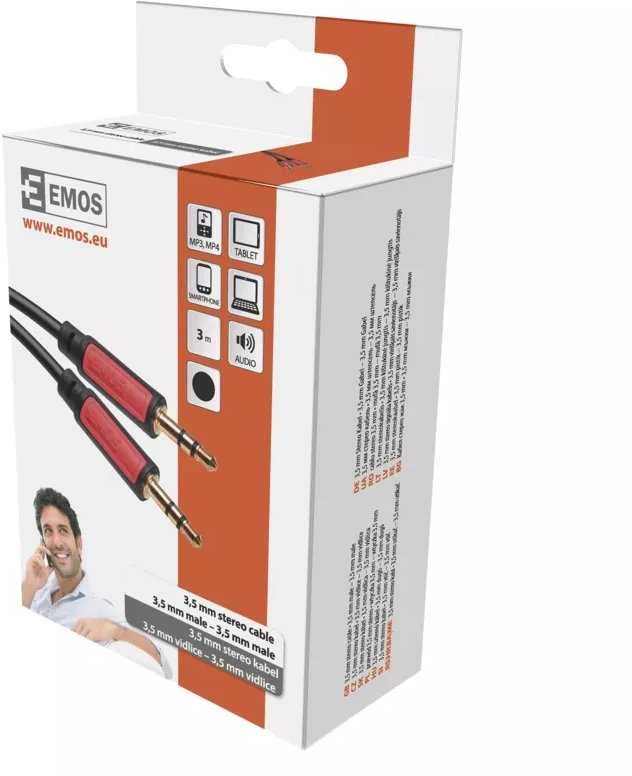 Emos JACK cable 3.5mm stereo, fork - 3.5mm fork 3m