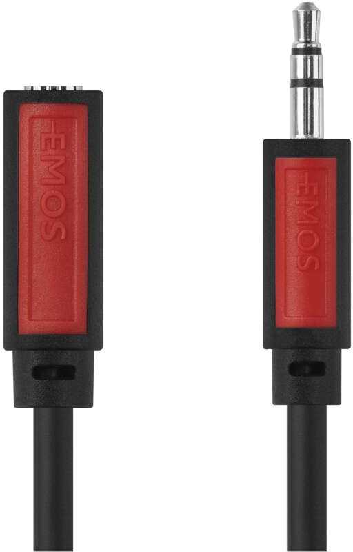 Emos JACK cable 3.5mm stereo, fork - 3.5mm socket 5m
