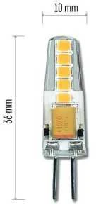 LED lemputė G4 12V JC 2W 210lm, neutraliai balta, 4100K, A++, EMOS