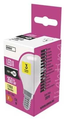 LED lemputė EMOS 4W E14 mini GL Šiltai balta