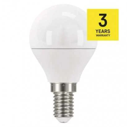 LED lemputė EMOS Lighting E14, 220-240V, 5W, 470lm, 2700k, šiltai balta, 30000h, Mini Globe 45x78mm