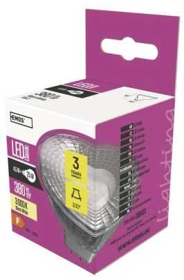 Lemputė LED GU5.3 (MR16) 12V 4.5W 400lm, šiltai balta, EMOS