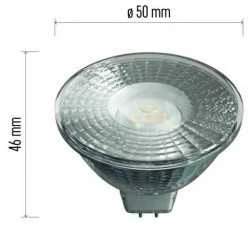 Lemputė LED GU5.3 (MR16) 12V 4.5W 400lm, šiltai balta, EMOS