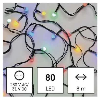 Kalėdų žiburiai Emos 80 LED spalvinga
