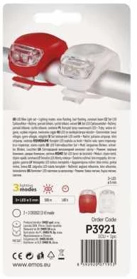 Emos Silikoninis LED priekinis + galinis dviračio žibintas