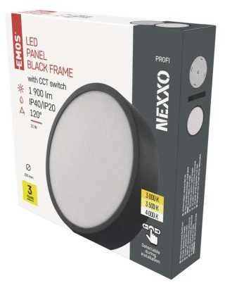 Emos LED luminaire NEXXO, circular, juodas, 21W, with CCT change