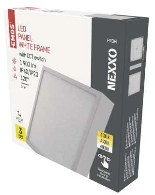 Emos LED luminaire NEXXO, square, baltas, 21W, with CCT change