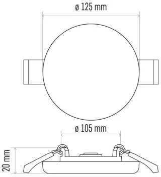 Sieninis šviestuvas Emos LED recessed luminaire VIXXO, round, baltas, 10W neutr. b., IP65