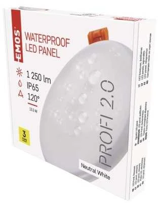 Emos LED recessed luminaire VIXXO, round, baltas, 13,5W neutr. b., IP65