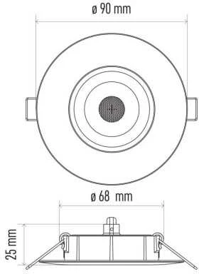 Emos LED spotlight SIMMI baltas, circle 5W warm baltas