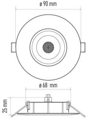 Emos LED spotlight SIMMI baltas, circle 5W neutral baltas