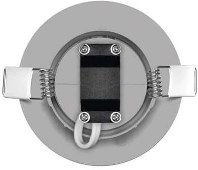 Emos LED spotlight SIMMI sidabrinis, circle 5W warm baltas