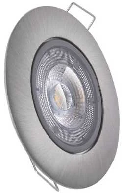 Emos LED spotlight SIMMI sidabrinis, circle 5W warm baltas