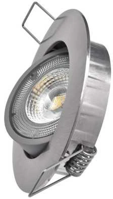 Emos LED spotlight SIMMI sidabrinis, circle 5W warm baltas