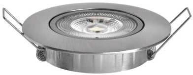 Emos LED spotlight SIMMI sidabrinis, circle 5W warm baltas