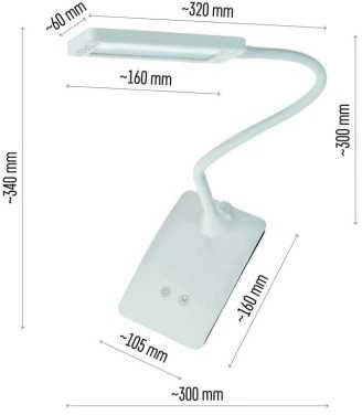 Emos LED table lamp EDDY, baltas