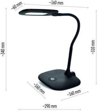 Stalinė lempa Emos juoda (EM079867/ALL)