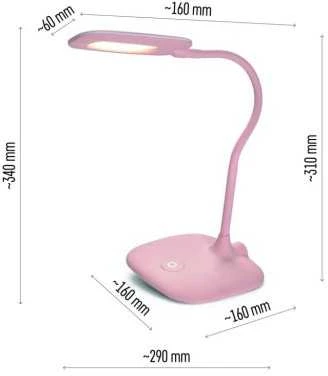 Emos LED table lamp STELLA, pink