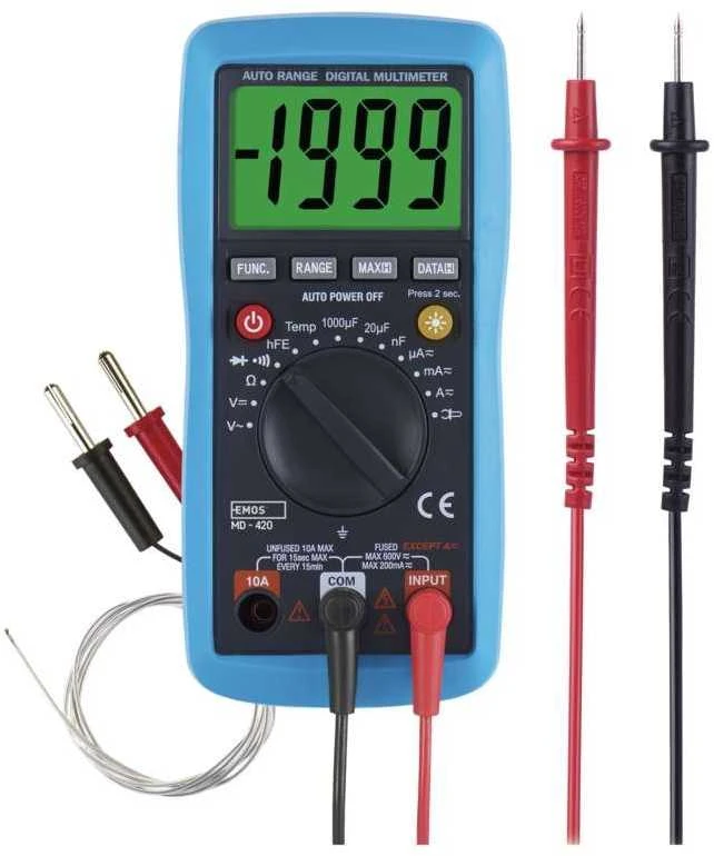 „Emos“ skaitmeninis multimetras EM420B 2–600 V (M0420)