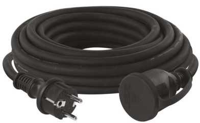 Extension cable 1 socket 3x2.5 mm2 10 m juodas P01710R EMOS