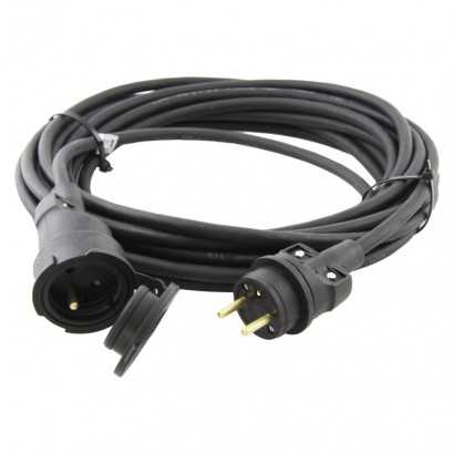 Emos Outdoor extension cable 25m / 1 socket / juodas / rubber / 230 V / 1.5mm2