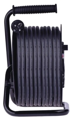 Emos P084253 Lauko prailginimo kabelis ant būgno 25 m / 4 vnt. / juodas / guma-neoprenas / 230V / 2,5 mm2