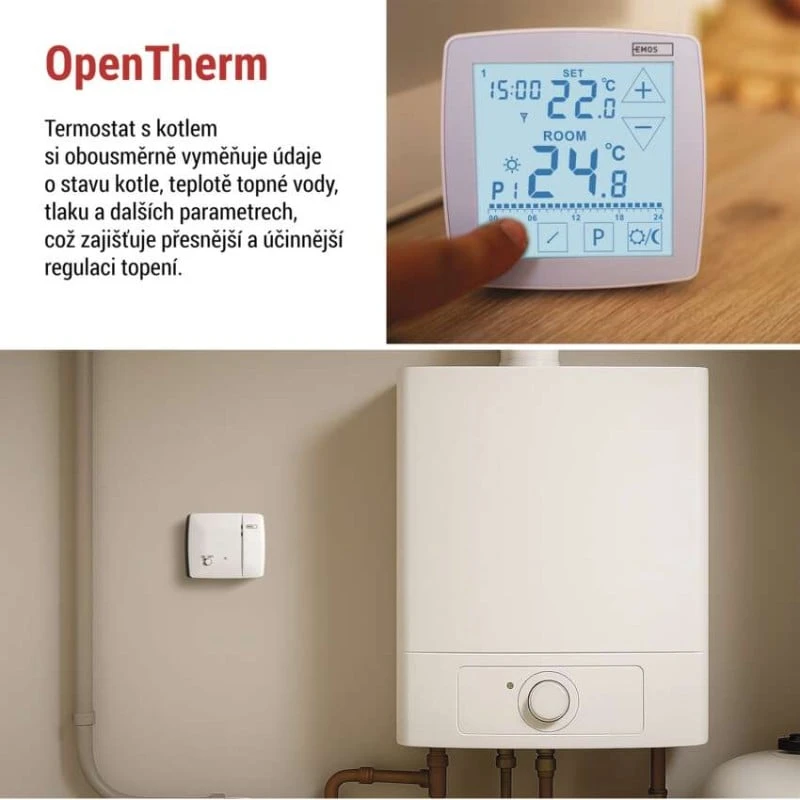 EMOS P56A11 Programmable Wireless OpenTherm Room Thermostat