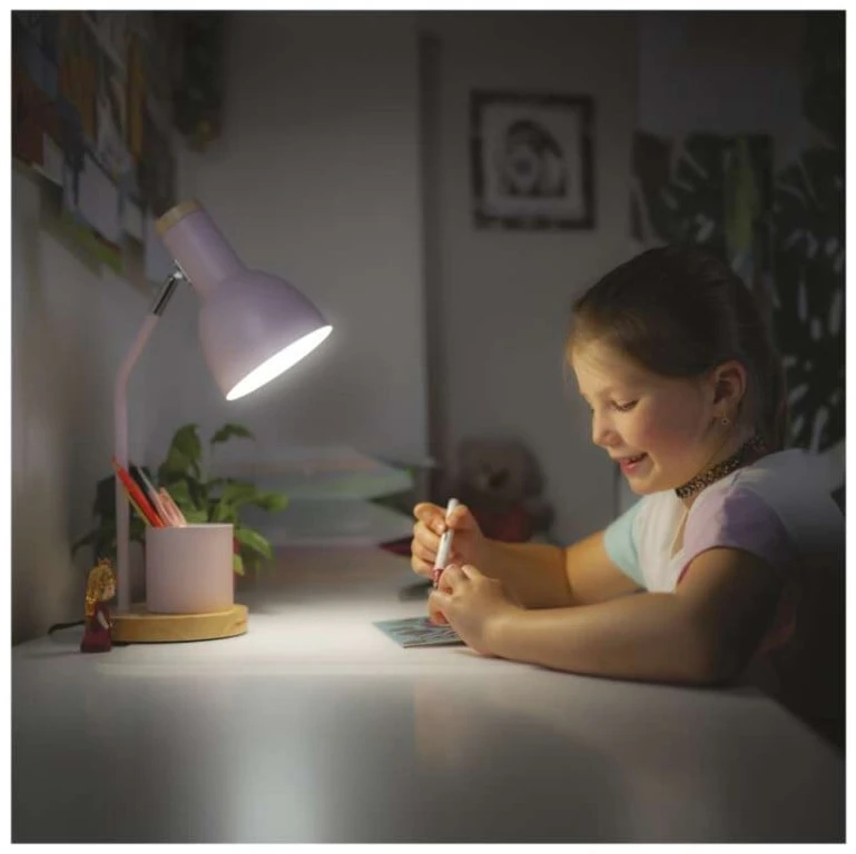 EMOS POPPY Table Lamp for E27 Bulb, Rožinė