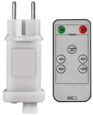 LED šviesos girliandų EMOS CONNECTING matinimo šaltinis, 30Vdc, 12W, su pulteliu, IP44, EMOS